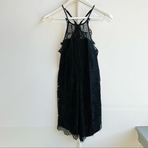 Free People Intimately black lace mini dress XS